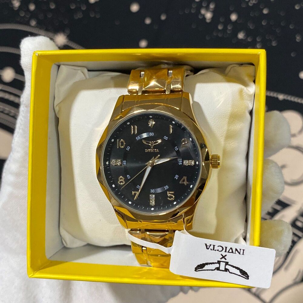 Specialty I by Invicta 69019 Gold Stainless Steel Bracelet Strap Mens Wristwatch